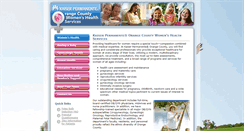 Desktop Screenshot of kpwomenshealth.org